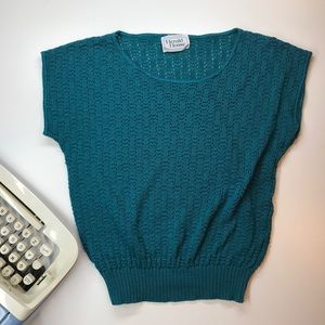 80s vintage cap sleeve sweater